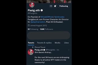 Pasig PIO’s Twitter account hacked