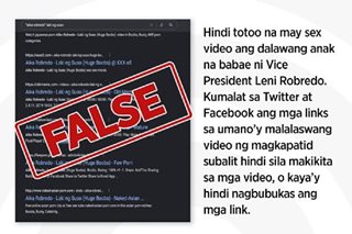 Pekeng 'sex video' ng mga anak ni Robredo, may kasamang virus