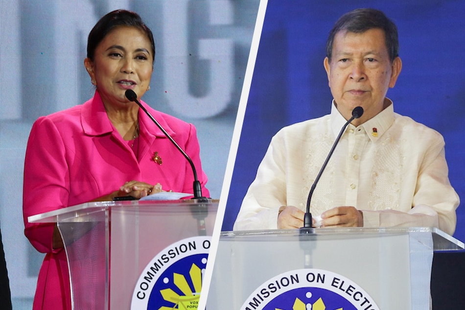 Photo composite of presidential candidates Vice President Leni Robredo and former defense secretary Norberto Gonzales. George Calvelo, ABS-CBN News
