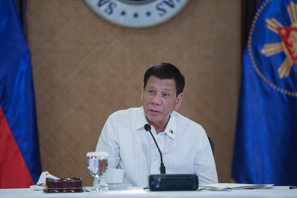 President Rodrigo Roa Duterte talks to the people after holding a meeting with key government officials at the Malacañan Palace on April 18, 2022. Karl Alonzo, Presidential Photo