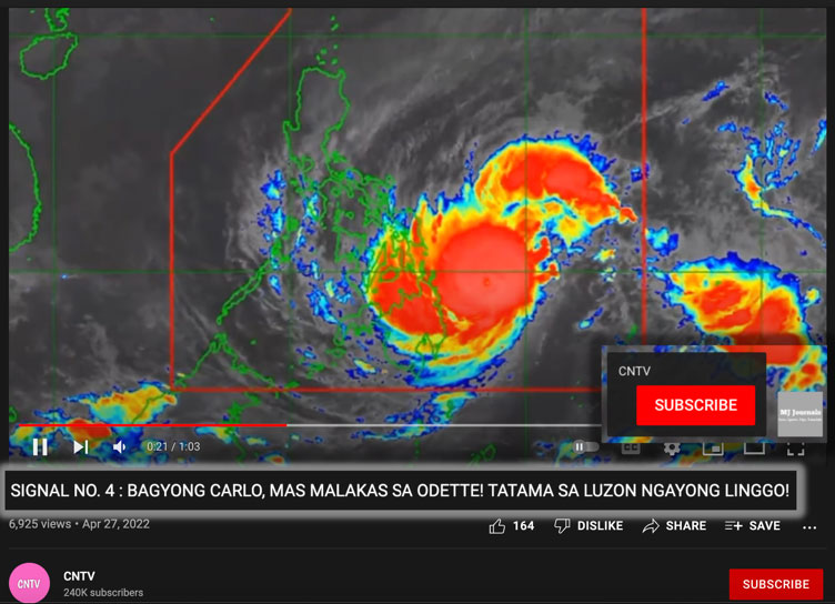 FACT CHECK: Di totoong may nagbabanta nang super typhoon Caloy ngayong linggo