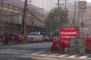 Road repair isinasagawa sa bahagi ng Timog Avenue, QC