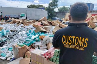 P110-M halaga ng smuggled cigarettes sinira sa Zamboanga City