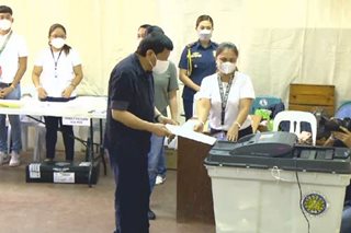 Duterte casts vote in hometown Davao City