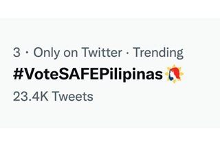 #VoteSAFEPilipinas trending on Twitter as Filipinos cast their votes
