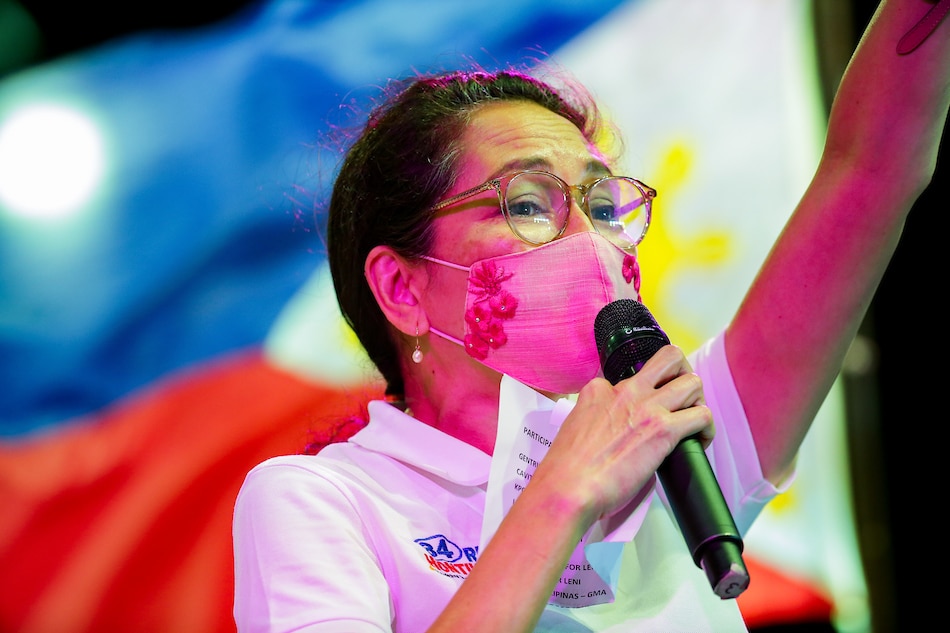 Senatorial candidate Risa Hontiveros during the Leni - Kiko People’s Rally held at the General Trias Sports Park in Cavite on March 4, 2022. George Calvelo, ABS-CBN News/File