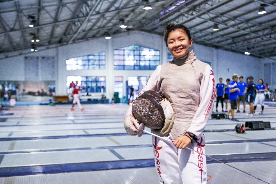 Samantha Catantan practices for the Southeast Asian Games (SEAGAMES) with the Philippine Fencing Team at the Philippine Sports Institute at the Ultra in Pasig City on November 12, 2019. Jonathan Cellona, ABS-CBN News/file