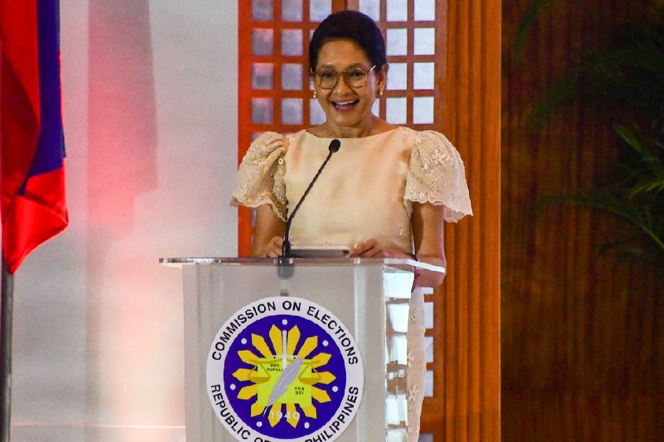 Risa Hontiveros at the proclamation of the winning Senatorial candidates at the PICC on May 18, 2022. Mark Demayo, ABS-CBN news
