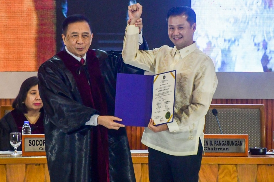 Sen. Sherwin Gatchalian at the proclamation ceremony of the winning senatorial candidates at the PICC on May 18, 2022. Mark Demayo, ABS-CBN News 
