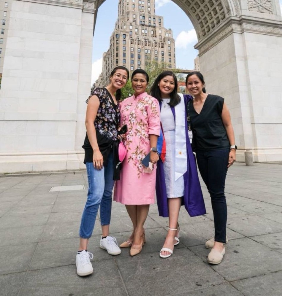 Vice President Leni Robredo with her daughters Tricia, Jillian, and Aika in New York City. Courtesy: Leni Robredo/Instagram