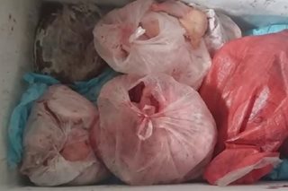 Higit 230 kilo ng mishandled frozen meat nasabat sa Antipolo