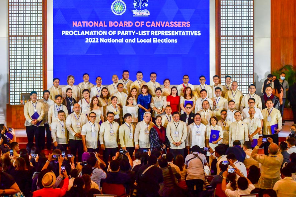 Winning party-list groups in Halalan 2022 proclaimed