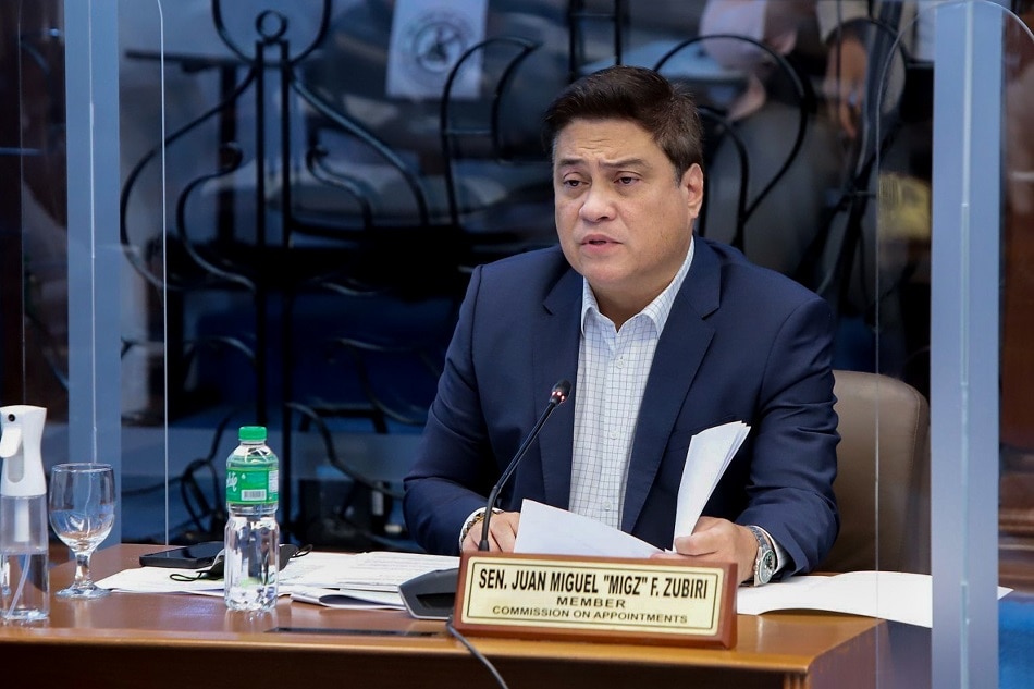 Senate Majority Leader Juan Miguel “Migz” Zubiri during the Commission on Appointments (CA) hearing on May 30, 2022. Bibo Nueva España, Senate PRIB