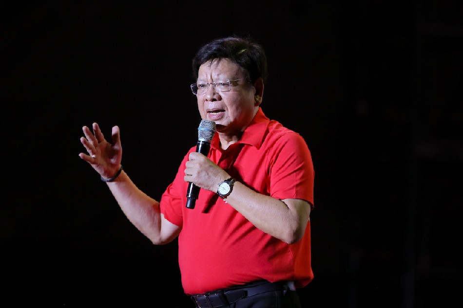 Then Senate candidate Rodante Marcoleta attends the UniTeam miting de avance on Aseana Avenue in Parañaque on May 7, 2022. Fernando G. Sepe Jr., ABS-CBN News