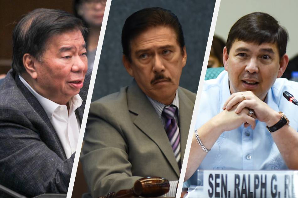 Outgoing senators Franklin Drilon, Tito Sotto, and Ralph Recto. Jonathan Cellona and George Calvelo, ABS CBN News/File