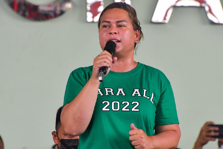 Then vice-presidential aspirant Sara Duterte-Carpio visits Guiginto, Bulacan as part of the campaign trail on March 8, 2022. Mark Demayo, ABS-CBN News/File