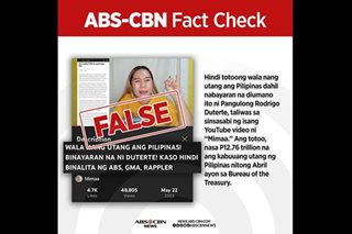 Fact Check: ‘Di totoong bayad na ni Duterte ang lahat ng utang ng Pilipinas