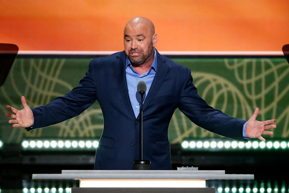 UFC President Dana White speaks on the second day of the 2016 Republican National Convention at Quicken Loans Arena in Cleveland, Ohio, USA, 19 July 2016. File photo. Shawn Thew, EPA.