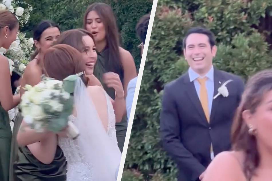 Guess who's next?' Instead of tossing bouquet, bride hands it to Julia  Barretto upon Gerald Anderson's request | ABS-CBN Entertainment