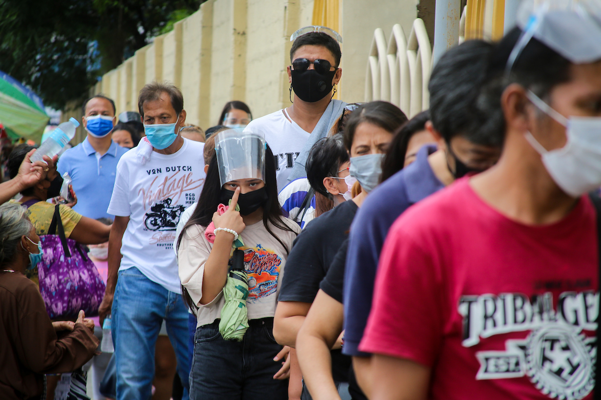 People flock to the National Shrine of Our Mother of Perpetual Help, more popularly known as Baclaran Church in Parañaque to offer prayers and hear mass on Nov. 17, 2021. Jonathan Cellona, ABS-CBN News/File 