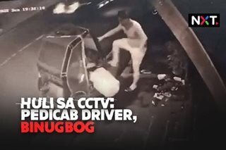 Huli sa CCTV: Pedicab driver, binugbog driver