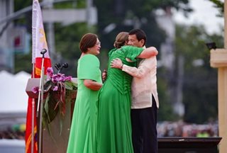 What did Sara Duterte tell dad during inauguration hug?