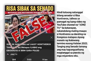 FACT CHECK: ‘Di sinibak si Hontiveros mula sa Senado