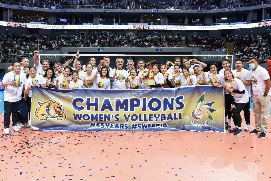 The NU Lady Bulldogs made history with their perfect campaign in UAAP Season 84. UAAP Media.