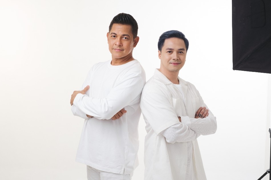 Gary Valenciano (left) and Sam Concepcion play Jacob and Joseph, respectively, in 'Joseph the Dreamer.' Handout