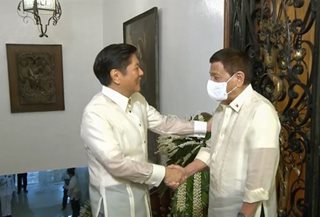 Duterte meets Marcos in Malacanang for turnover