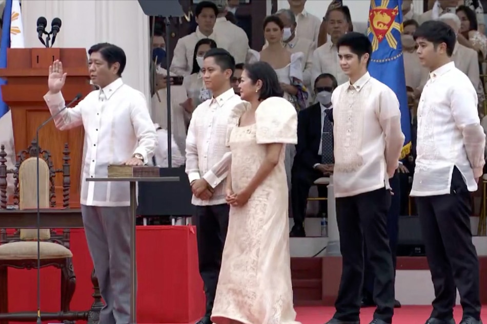 Ferdinand Marcos Jr. was sworn in as the 17th president of the Philippines on June 30, 2022. RTVM/ Screencap