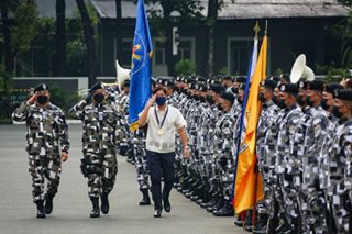 President Marcos Jr. with PSG troops