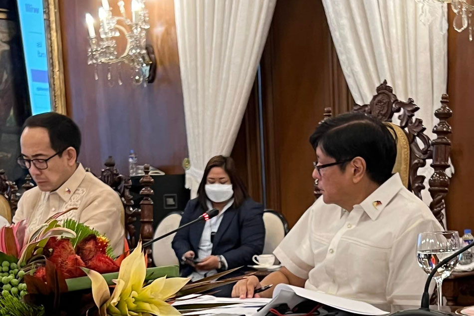 President Ferdinand Marcos Jr. presides over his first Cabinet meeting on July 5, 2022. Photo from DSWD Sec. Erwin Tulfo's Facebook Page