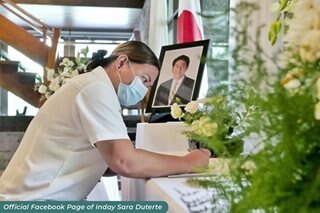 Sara Duterte to attend Shinzo Abe's state funeral