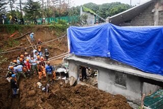 Search and rescue after wall collapse in Tagaytay