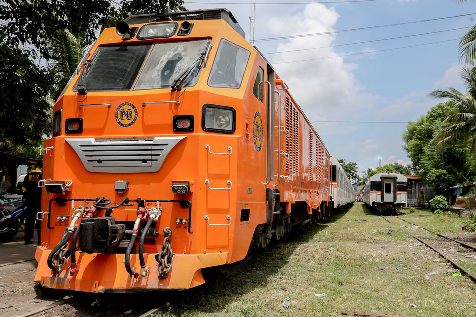 Photo of the Philippine National Railways (PNR) train pre-positioned at the San Pablo Station in Laguna. Toto Lozano, Presidential Photo/File
