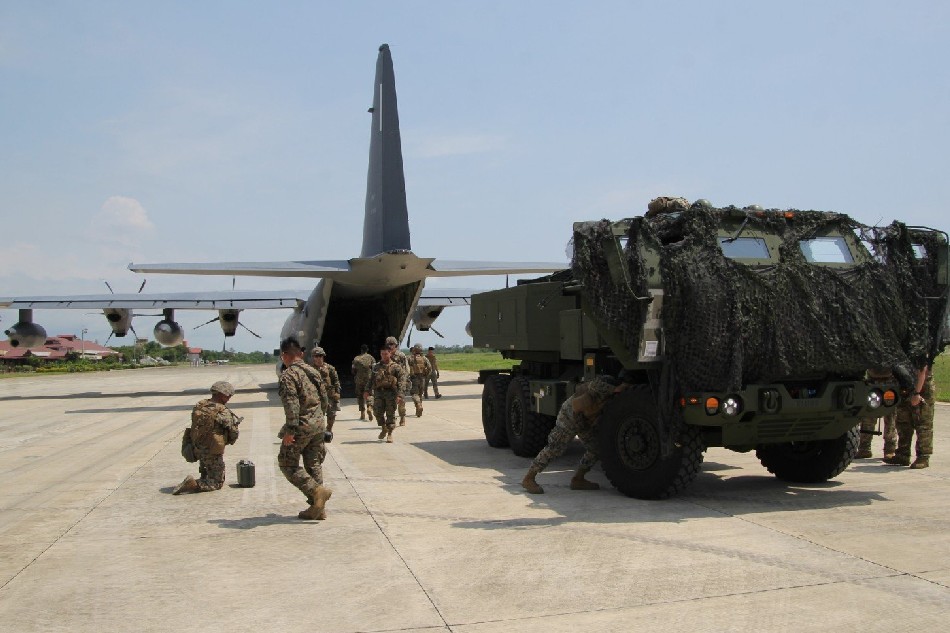 The Philippine Marine Corps and US Marine Corps take part in the first part of the Marine Aviation Support Activity 2022 in June 2022 in the Philippines. Handout from the Philippine Marine Corps.