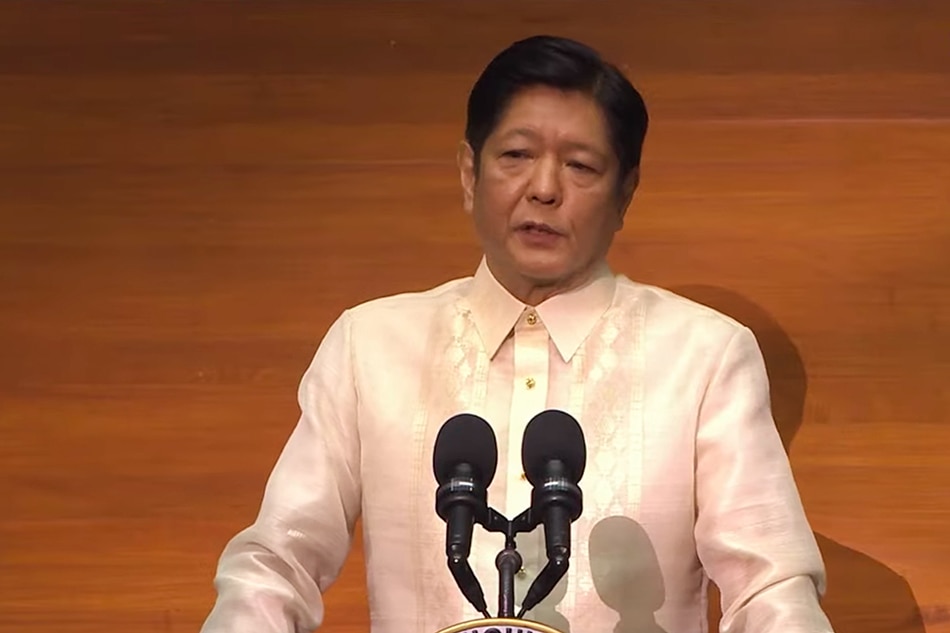 President Ferdinand “Bongbong” Marcos, Jr. delivers his 1st State of the Nation Address at the House of Representatives on July 25, 2022.  RTVM Screengrab