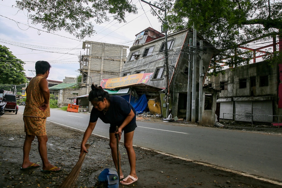 Damaged structures and debris are seen in Bangued, Abra on July 28, 2022, a day after an earthquake hit parts of Luzon. Jonathan Cellona, ABS-CBN News