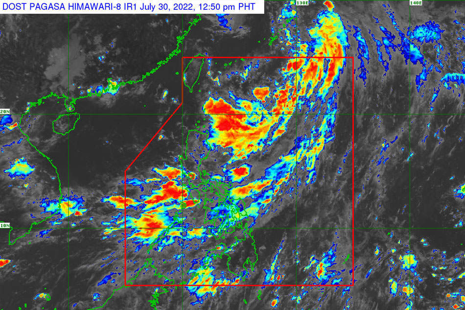  PAGASA photo shows the location of Tropical Depression Ester at 4:40 p.m. Saturday.