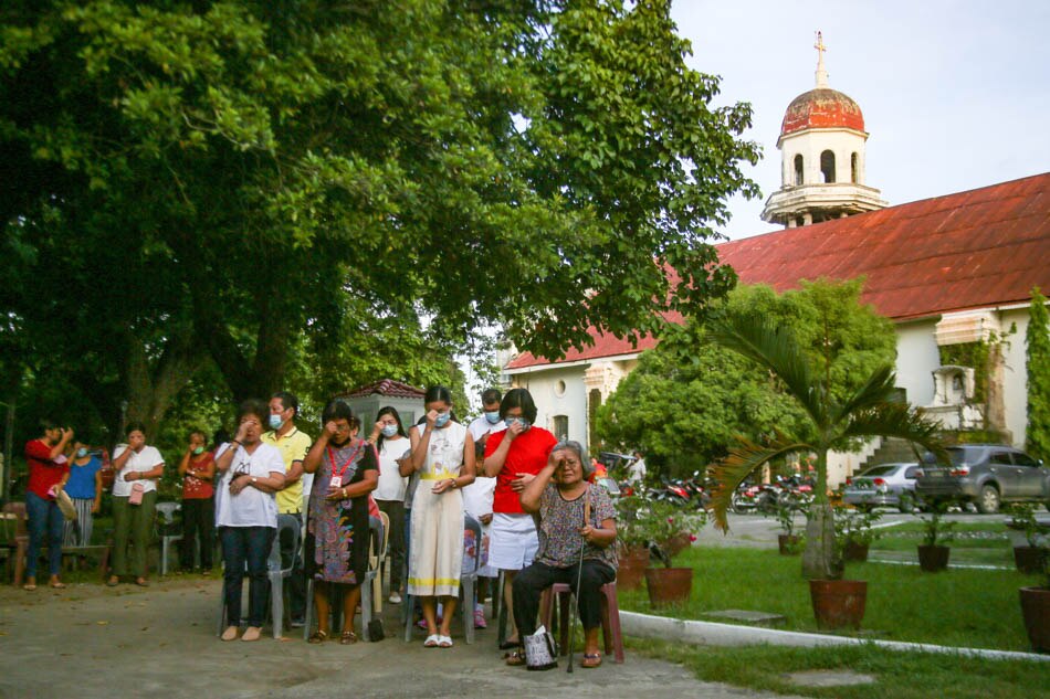 Sunday Mass at Tayum Church days after the quake