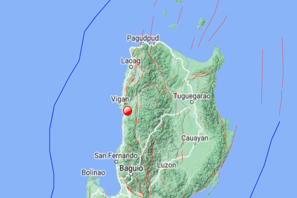 A magnitude 4.8 tremor was recorded 7:27 p.m. of July 31, 2022 northeast of Nagbukel, Ilocos Sur.