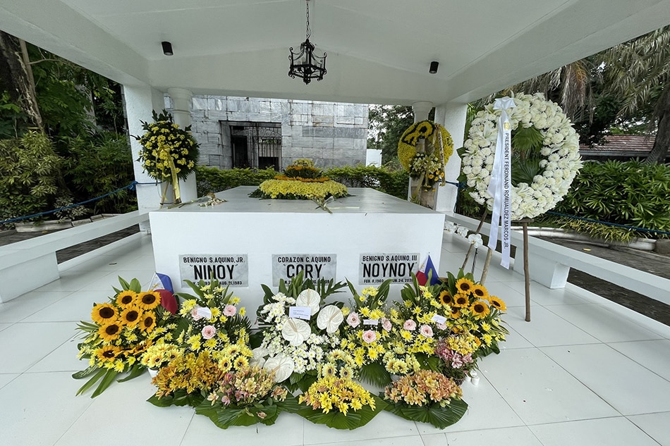 President Ferdinand 'Bongbong' Marcos sent flowers to former President Corazon Aquino's resting place. Jeck Batallones, ABS-CBN News