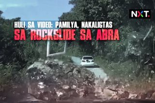 Huli sa video: Pamilya, nakaligtas sa rockslide sa Abra