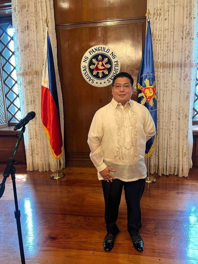 Dr. Samuel Zacate at Malacañang on Aug. 3. Photo courtesy of Dr. Zacate