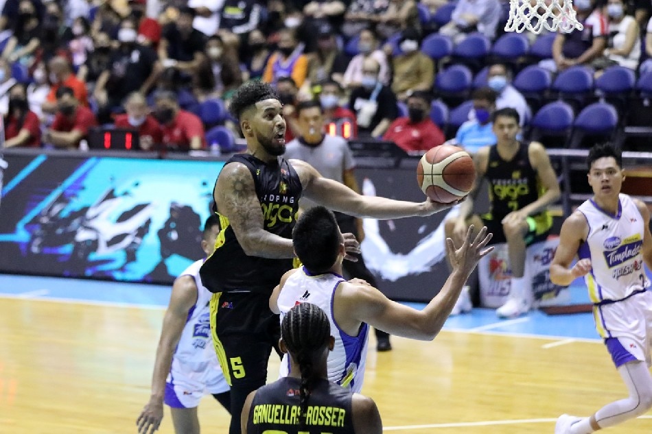 Mikey Williams of the TNT Tropang GIGA soars for a lay-up against Magnolia in their PBA Philippine Cup semifinals series. PBA Images