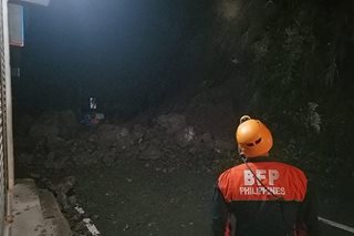 Rockslide maya't maya naitatala sa Sabangan, Mt. Province; lupa patuloy lumulubog