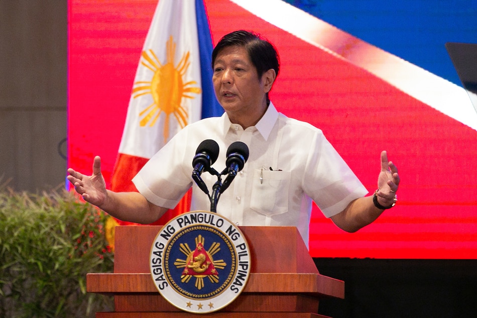 President Ferdinand Marcos Jr. speaks during the celebration of the 15th Philippine National Health Research System (PNHRS) week held at the Marriot Hotel in Clark Pampanga on August 11, 2022. Jonathan Cellona, ABS-CBN News