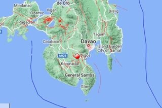 Magnitude 5.5 quake jolts Davao del Sur