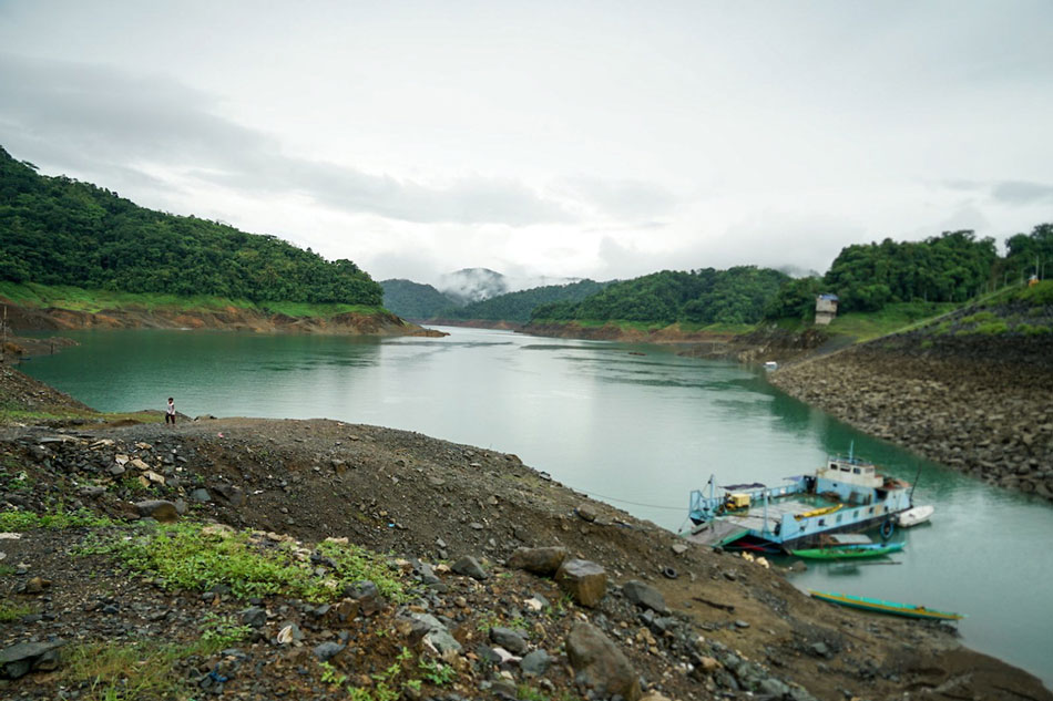 A picture taken at the Angat Dam reservoir shows the level of water on July 8, 2022. Gigie Cruz, ABS-CBN News/file
